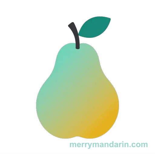 A pear with a short stem and a rounded base