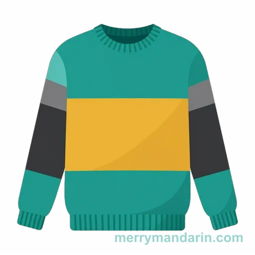 A knitted sweater with long sleeves