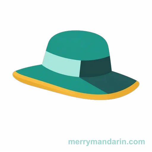 A hat with a crown and brim