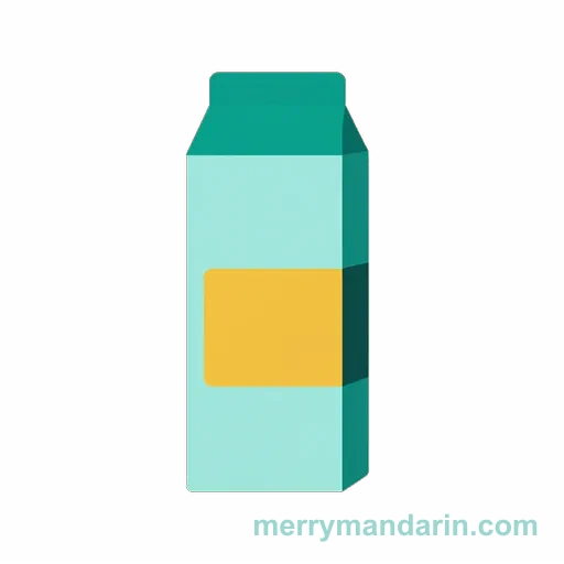 A milk carton with a folded top