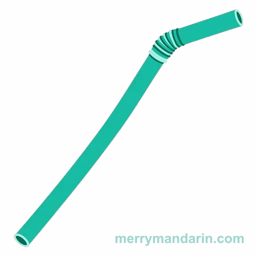A long drinking straw with a bendable section near the top