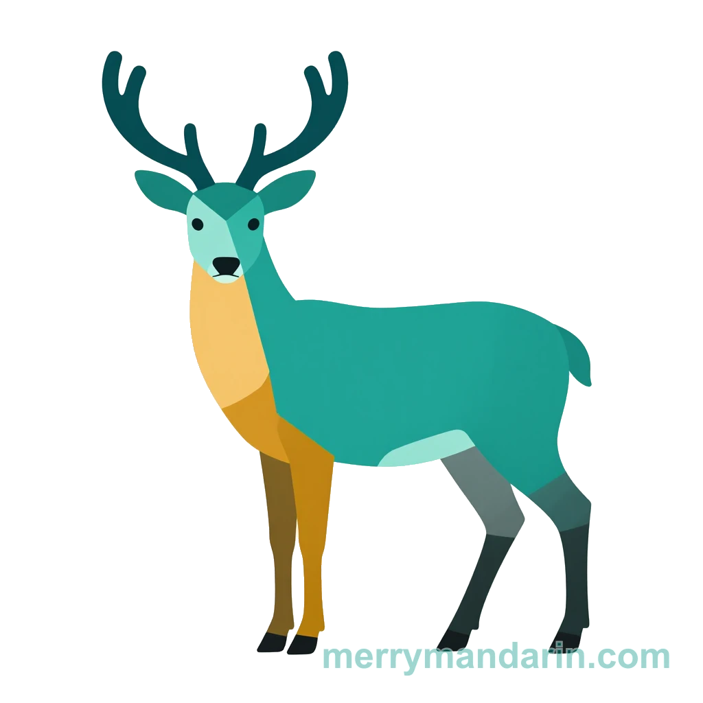 Illustration of a deer, the Chinese word 鹿 (lù)
