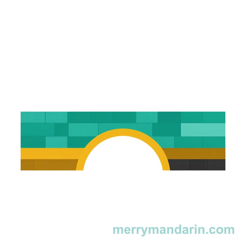 Illustration of a bridge, the Chinese word 桥 (qiáo)