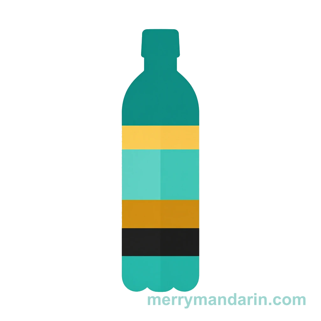 Illustration of a water bottle, the Chinese word 水瓶 (shuǐpíng)