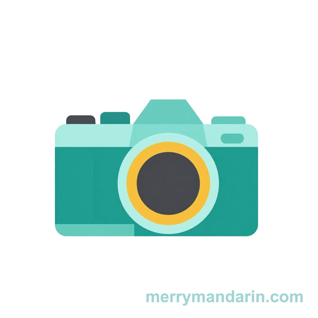 Illustration of a camera, the Chinese word 相机 (xiàngjī)