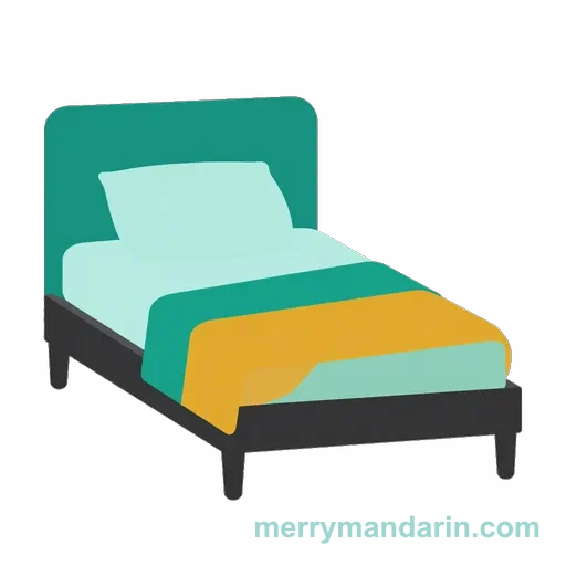 Illustration of a bed, the Chinese word 床 (chuáng)
