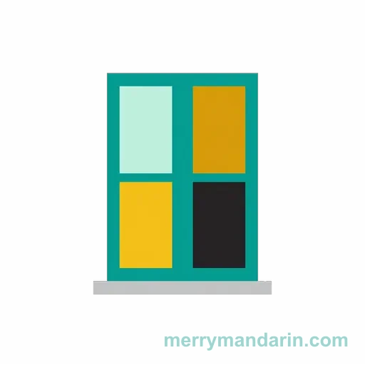 Illustration of a window, the Chinese word 窗户 (chuānghu)