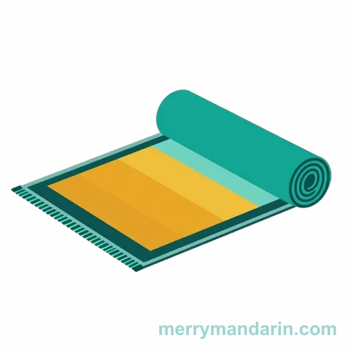 Illustration of a rug, the Chinese word 地毯 (dìtǎn)
