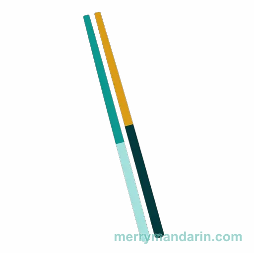Illustration of chopsticks, the Chinese word 筷子 (kuàizi)