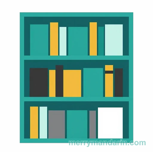 Illustration of a bookshelf, the Chinese word 书柜 (shūguì)