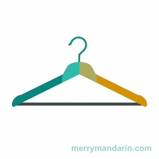 Illustration of a clothes hanger, the Chinese word 衣架 (yījià)