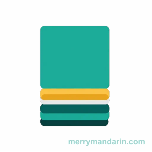 Illustration of a bath towel, the Chinese word 浴巾 (yùjīn)