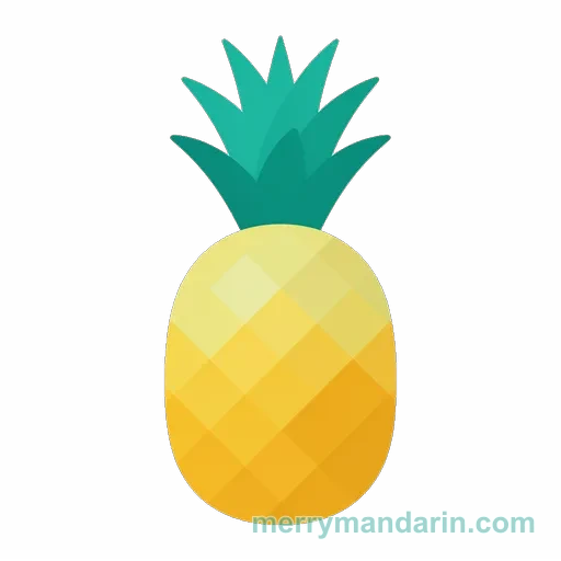 Illustration of a pineapple, the Chinese word 凤梨 (fènglí)