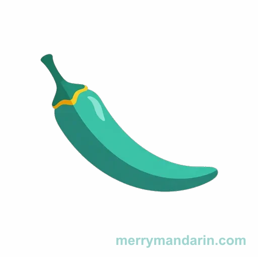 Illustration of a chili pepper, the Chinese word 辣椒 (làjiāo)