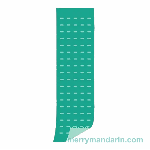 Illustration of a receipt, the Chinese word 收据 (shōujù)