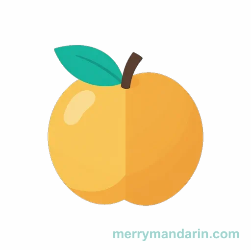 Illustration of a peach, the Chinese word 桃子 (táozi)
