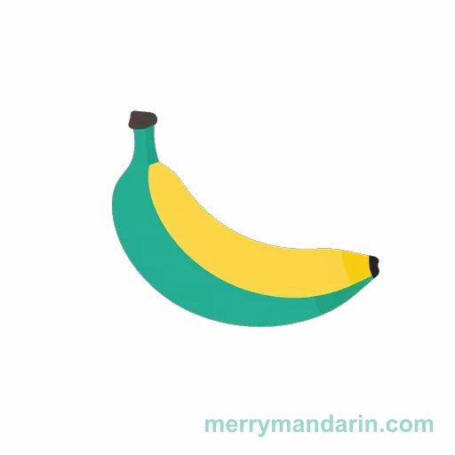Illustration of a banana, the Chinese word 香蕉 (xiāngjiāo)