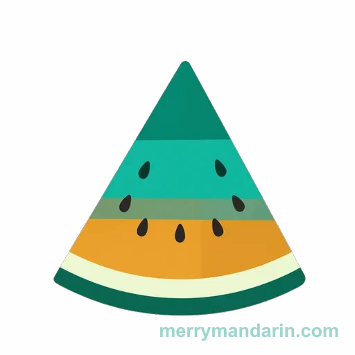 Illustration of a watermelon, the Chinese word 西瓜 (xīguā)