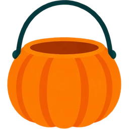 Pumpkin-shaped candy bucket