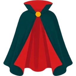 Dark vampire cape with red lining