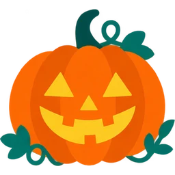 Glowing carved pumpkin lantern